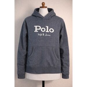 Ralph Lauren Polo Hoodie Sweatshirt Gray Women's Logo Pullover Casual